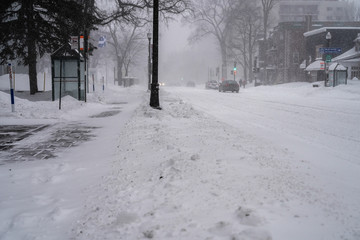 rue et temp&ecirc;te hivernale