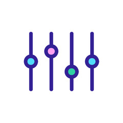 Mixer audio icon vector. Thin line sign. Isolated contour symbol illustration