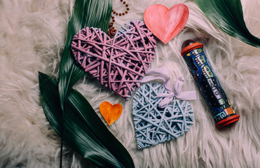 Valentine day background, Love and hearts