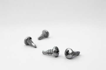 Screws, bolts, nails, macro