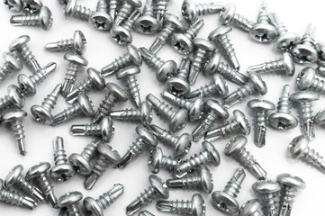 Screws, bolts, nails, macro