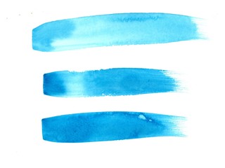 Abstract blue texture and background with brushstroke like lines drawn by watercolor paints. Great basic of print, badge, party invitation, banner, tag.