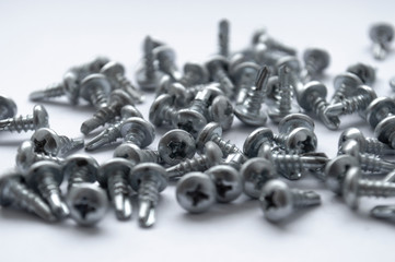 Screws, bolts, nails, macro