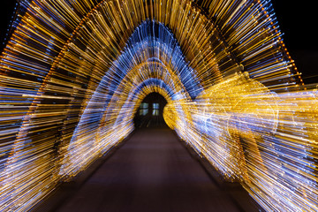 Zoom burst picture in Magdeburg christmas market