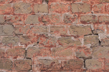 texture of old vintage red brick