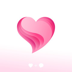Love chat icon. Decorative heart  as bubble. Valentine’s day symbol. Heart, UI icon.  