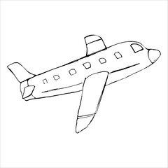 Icon drawn by hand on the theme of travel. Summer set of holidays and beach themes. Style hand-drawn pencil. Vector eps illustration.