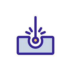 Laser welding cutting icon vector. Thin line sign. Isolated contour symbol illustration