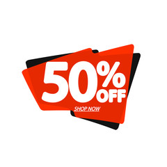 Sale 50% off, bubble banner design template, discount tag, app icon, vector illustration