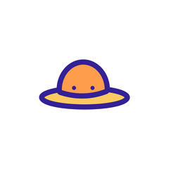 Jungle hat icon vector. Thin line sign. Isolated contour symbol illustration