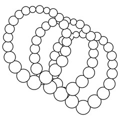 Pearl necklace for mardi gras