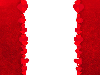 Sfondo rosso con cuori per San valentino