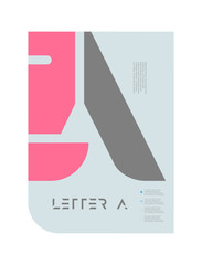 alphanet letter A logo icon flyer brochure poster pamphlet cover design layout
