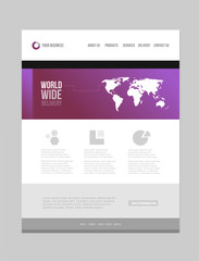 pink grey color finance business website design page with responsive template layout