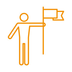 winner figure human with flag