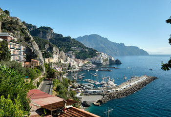 Amalfi Harbour in morning sun