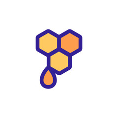 Honey is a honey icon vector. Thin line sign. Isolated contour symbol illustration