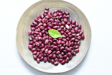 Very colorful natural bean grains