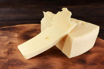 Dutch cheese on a cutting board.