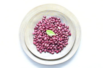 Very colorful natural bean grains