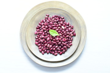 Very colorful natural bean grains