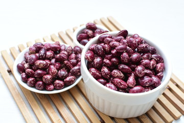 Very colorful natural bean grains