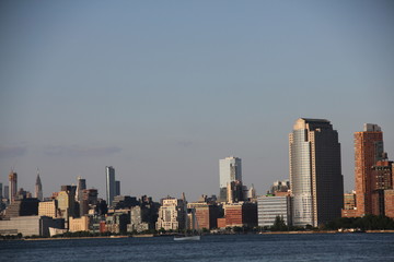 Obraz premium new york city skyline at sunset