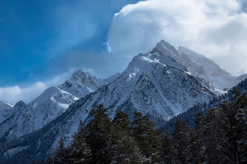 Obraz premium Mountain landscape. A beautiful panorama on high mountains. Nature of the North Caucasus