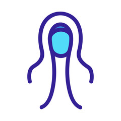 Hijab woman icon vector. Thin line sign. Isolated contour symbol illustration