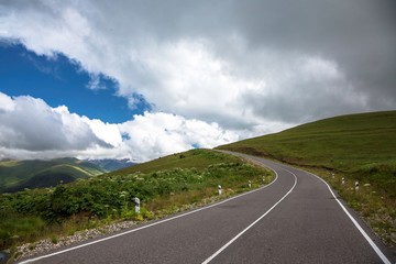 Mountain landscape. A beautiful panorama on high mountains. Nature of the North Caucasus