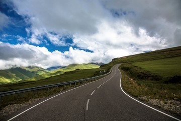 Mountain landscape. A beautiful panorama on high mountains. Nature of the North Caucasus