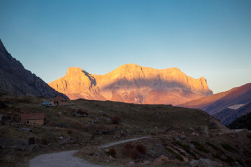 Fototapeta premium Mountain rocks. The beautiful gorge with high rocks. Nature of the North Caucasus