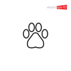 Paw animal Icon Design Vector