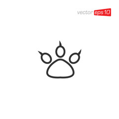 Paw animal Icon Design Vector