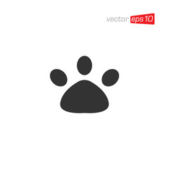 Paw animal Icon Design Vector