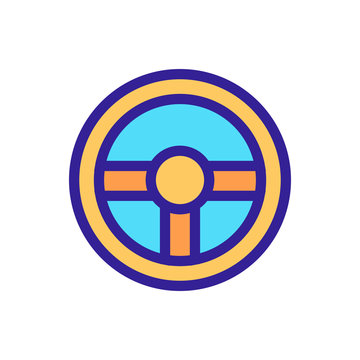 recommend clip art: the steering wheel is an icon vector. Thin line sign. Isolated contour symbol illustration