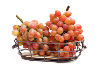 Grapes on a white background 