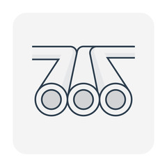 pipeline construction icon