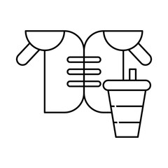 jacket american football equipment and soda