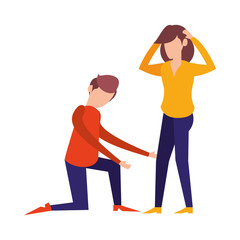 friends couple avatars characters icon