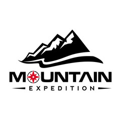 Mountain Logo, Peak, Mountain Expedition, Outdoor and Adventure Logo Vector