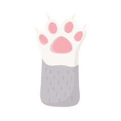 little cat raised paw cartoon, pets
