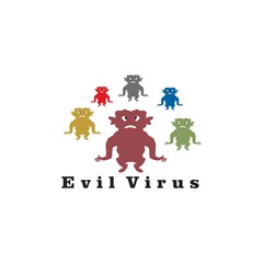 Evil Virus Logo Vector and Templates