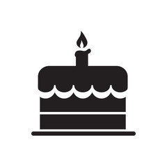 birthday cake icon vector design logo template EPS 10