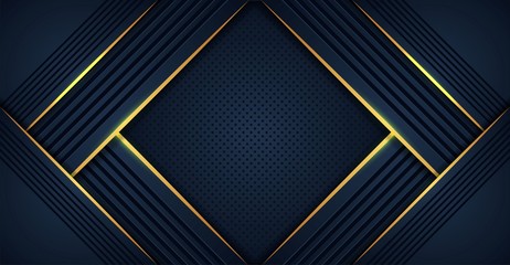 abstract dark blue background with yellow light overlap layers