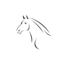 Fototapeta premium Vector head of horse black. Mammals. logo. icon. symbol. design. on white background