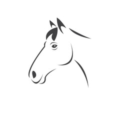 Vector head of horse black. Mammals. logo. icon. symbol. design. on white background