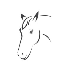 Vector head of horse black. Mammals. logo. icon. symbol. design. on white background