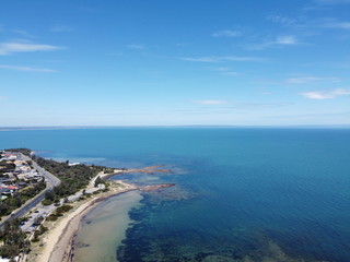 Fototapeta na wymiar aerial view of seaside