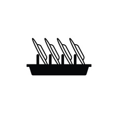 Dishes rack icon vector